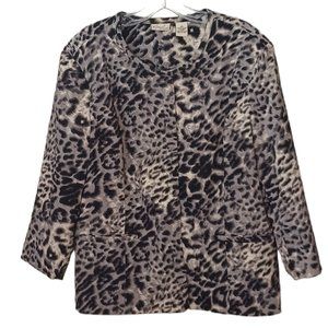 Kim Rogers Gray And Black Jacket Size XL